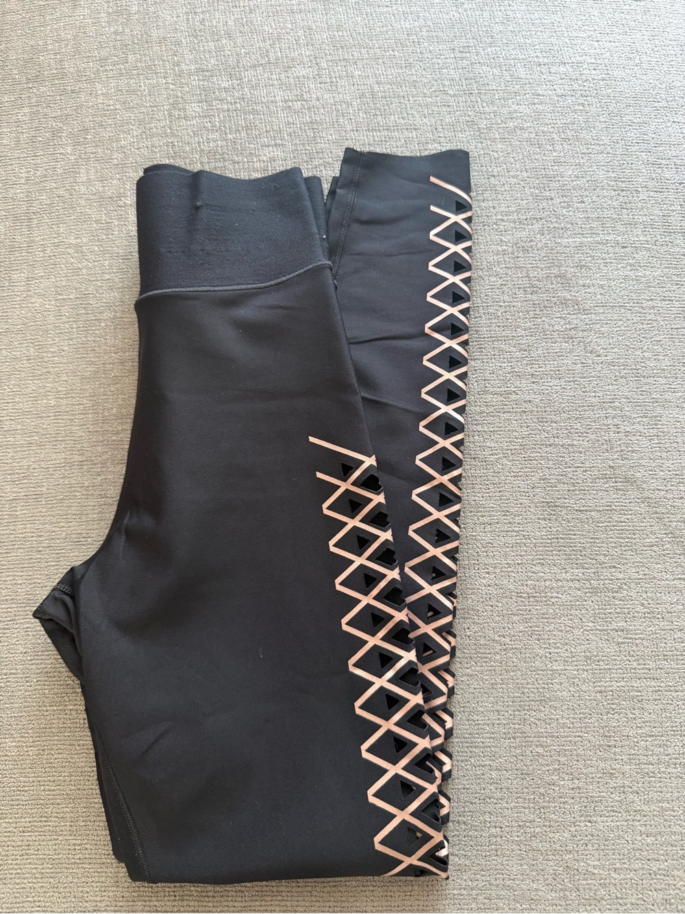 Ultracor Black High Rise Leggings Geometric Cutout Women’s Activewear